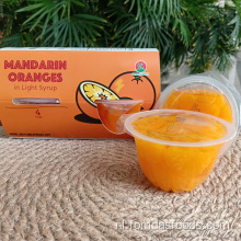 Mandarijnse sinaasappelen in lichte Siroop 4oz Plastic Cup